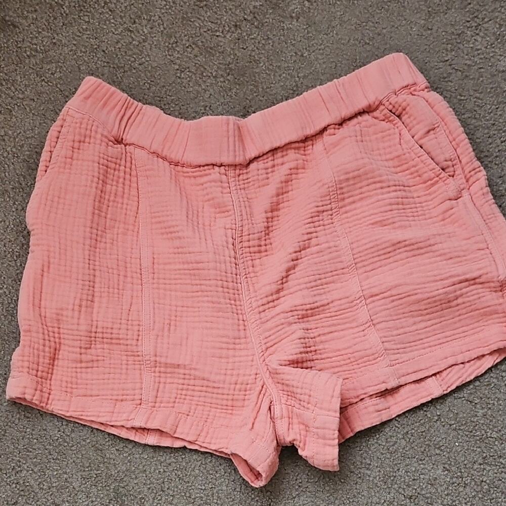Madewell Pink Gauze Lounge Shorts